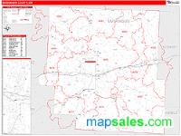 Muskingum County, OH Wall Map Zip Code