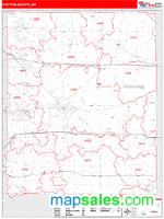Portage County, OH Wall Map Zip Code