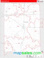 Preble County, OH Wall Map Zip Code