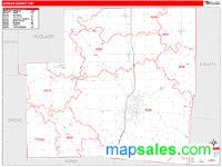 Shelby County, OH Wall Map Zip Code
