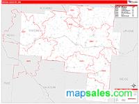 Vinton County, OH Wall Map Zip Code