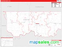 Choctaw County, OK Wall Map Zip Code