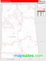 Delaware County, OK Wall Map Zip Code