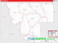 Kiowa County, OK Wall Map Zip Code