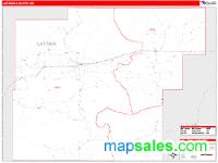 Latimer County, OK Wall Map