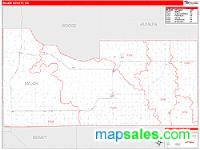 Major County, OK Wall Map Zip Code