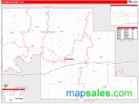 Okfuskee County, OK Wall Map Zip Code