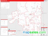 Osage County, OK Wall Map Zip Code