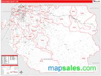 Clackamas County, OR Wall Map Zip Code