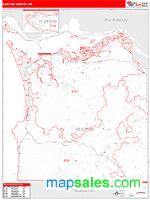 Clatsop County, OR Wall Map Zip Code