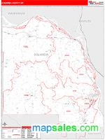 Columbia County, OR Wall Map Zip Code