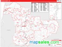 Douglas County, OR Wall Map Zip Code