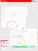 Lake County, OR Wall Map Zip Code