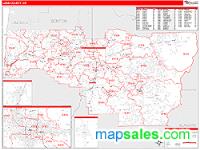 Lane County, OR Wall Map Zip Code