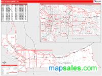 Multnomah County, OR Wall Map Zip Code