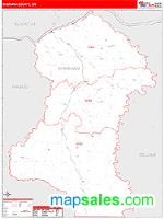 Sherman County, OR Wall Map Zip Code