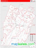 Bedford County, PA Wall Map Zip Code