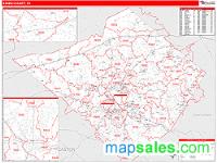 Berks County, PA Wall Map Zip Code