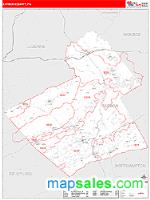 Carbon County, PA Wall Map Zip Code