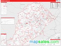 Chester County, PA Wall Map Zip Code