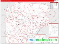 Clearfield County, PA Wall Map Zip Code