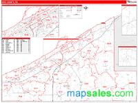 Erie County, PA Wall Map Zip Code