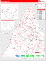 Franklin County, PA Wall Map Zip Code