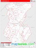 Huntingdon County, PA Wall Map Zip Code