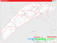 Juniata County, PA Wall Map Zip Code
