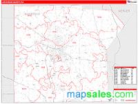Lawrence County, PA Wall Map Zip Code