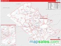 Lehigh County, PA Wall Map Zip Code