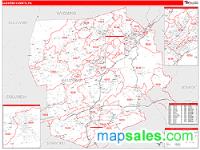 Luzerne County, PA Wall Map Zip Code