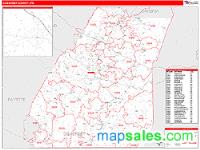 Somerset County, PA Wall Map Zip Code