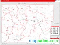 Warren County, PA Wall Map Zip Code
