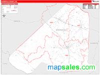 Barnwell County, SC Wall Map Zip Code