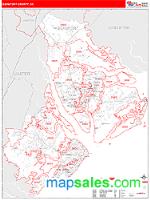 Beaufort County, SC Wall Map Zip Code