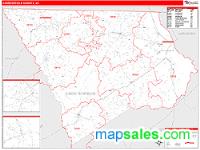 Chesterfield County, SC Wall Map Zip Code