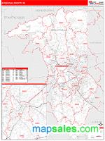 Greenville County, SC Wall Map Zip Code