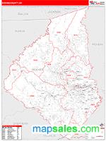 Oconee County, SC Wall Map Zip Code