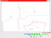 Bennett County, SD Wall Map Zip Code
