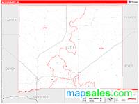 Butte County, SD Wall Map Zip Code