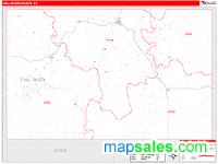 Fall River County, SD Wall Map Zip Code
