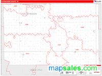 Hutchinson County, SD Wall Map Zip Code