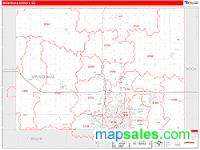 Minnehaha County, SD Wall Map