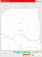 Shannon County, SD Wall Map