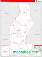 Benton County, TN Wall Map Zip Code