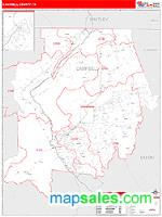 Campbell County, TN Wall Map Zip Code