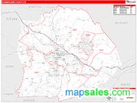Cumberland County, TN Wall Map Zip Code
