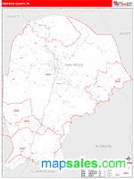 Fentress County, TN Wall Map Zip Code
