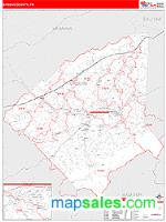 Greene County, TN Wall Map Zip Code